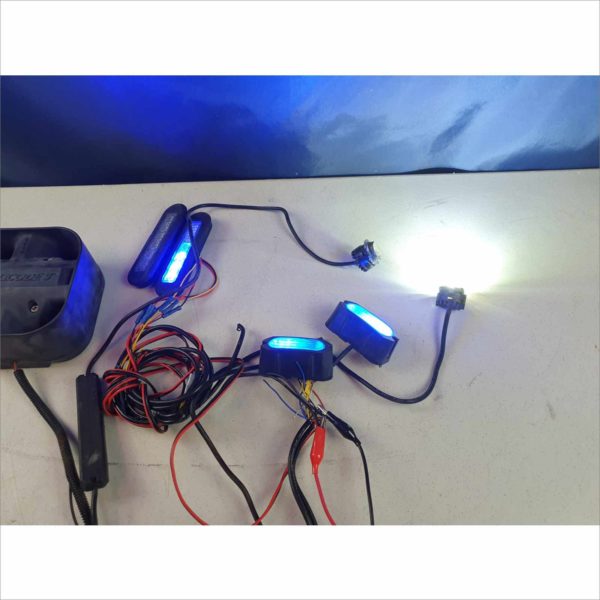 Lot of Emergency Parts and light Siren C3100 100watt, Code 3 060101/G, 020746 Blue Light, SAE W08 and more