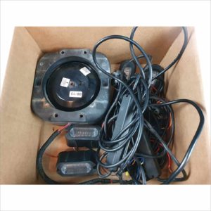 Lot of Emergency Parts and light Siren C3100 100watt, Code 3 060101/G, 020746 Blue Light, SAE W08 and more