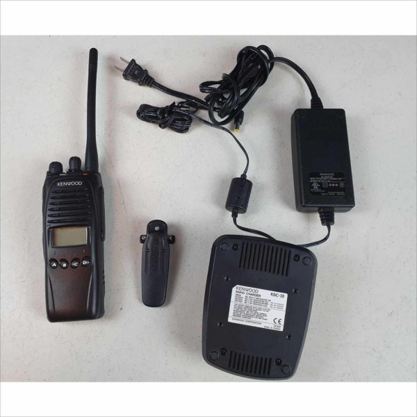 Kenwood TK-5210 VHF Transceiver w/ KSC-32 7.2VDC Rapid Charger &v 16VDC AC Adapter