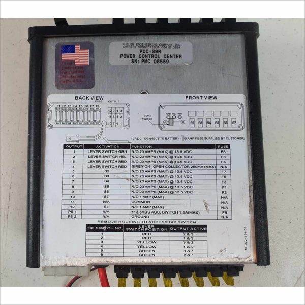 Whelen Model PCC-S9 Power Control Center Emergency Light / Siren Controller