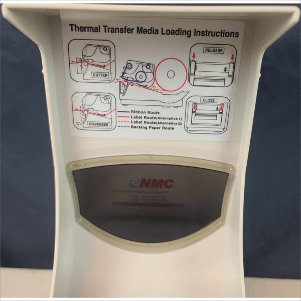 NMC UDO LP400 USB / RS Thermal Label Printer 300DPI w/ white Vinyl Tape Roll & Ribbon