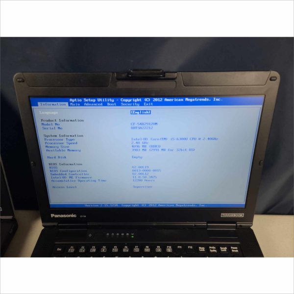 lot 8x Panasonic Toughbook CF-54 i5 6th gen 4GB 256GB SSD Win10 With OEM PSU