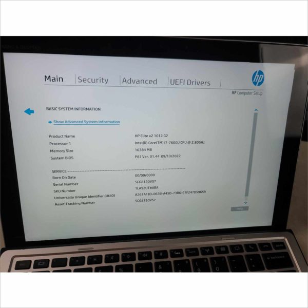 HP Elite x2 1012 G2 Tablet intel i7 7th gen 16GB RAM 256GB SSD Win 10 with Accessories