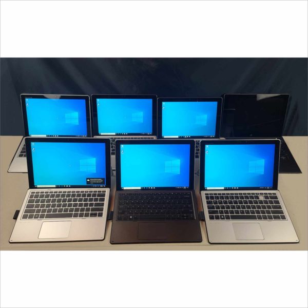 lot 7x Tablets Elite x2 1012 / 612 G2 Tablet intel i5 7th gen 8GB RAM 256GB SSD Win 10