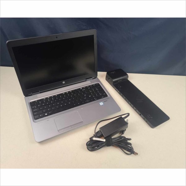 HP ProBook 650 G2 Notebook i5 6th gen 8GB RAM 256GB SSD Win 10 With Power Supply and Docking Station