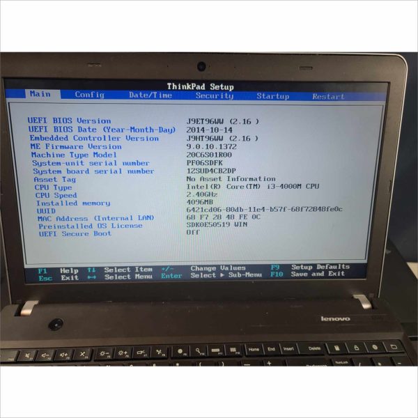 lot 10x Lenovo Edge E540 ThinkPad 20C6 20C6S01R00 i3 4th gen 4Gb Ram 500GB HDD Win 10 - Auc 1