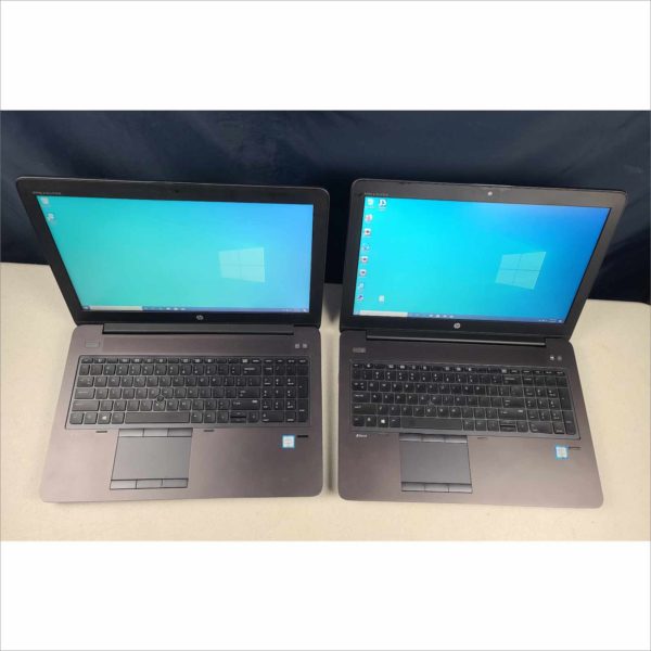 lot 2x HP zBook 15 G3 15.6" Laptop i7-6700HQ @ 2.60GHz 16GB RAM 256GB SSD Win 10