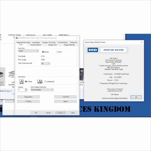 Fargo HID DTC4500 Double-Sided ID Card Printer - Count 21626