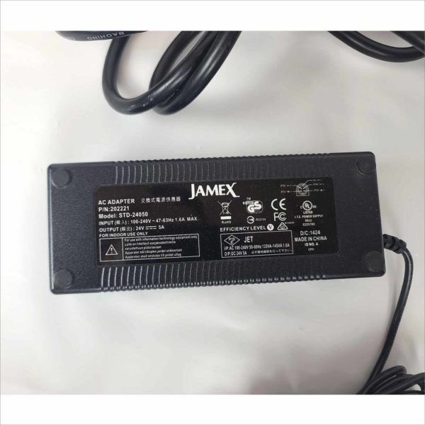 Jamex STD-24050 24VDC 5Amps Ac Power Adapter PN 202221