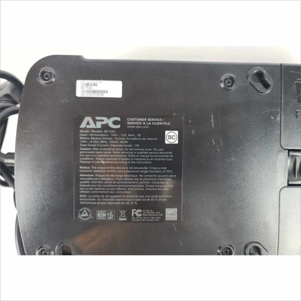 APC Black-UPS750 Battery Backup / Surge Protection 8x outlet 450watt 750VA USB PN BE750G