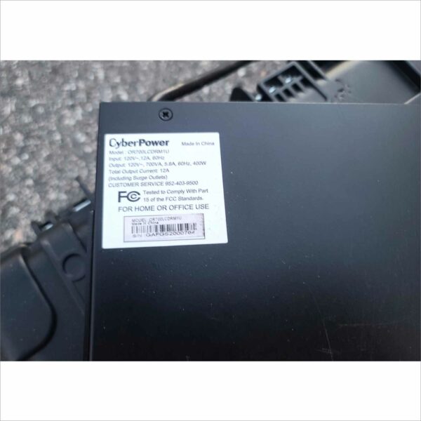 CyberPower OR700LCDRM1U 12A 700VA UPS 4xNEMA 5-15 UPS / surge Protection No Battery