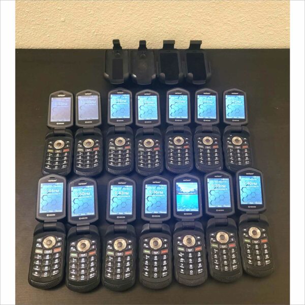 lot of 14 Kyocera DuraXV E4610 Verizon 4G LTE Rugged Waterproof PTT Flip Phone
