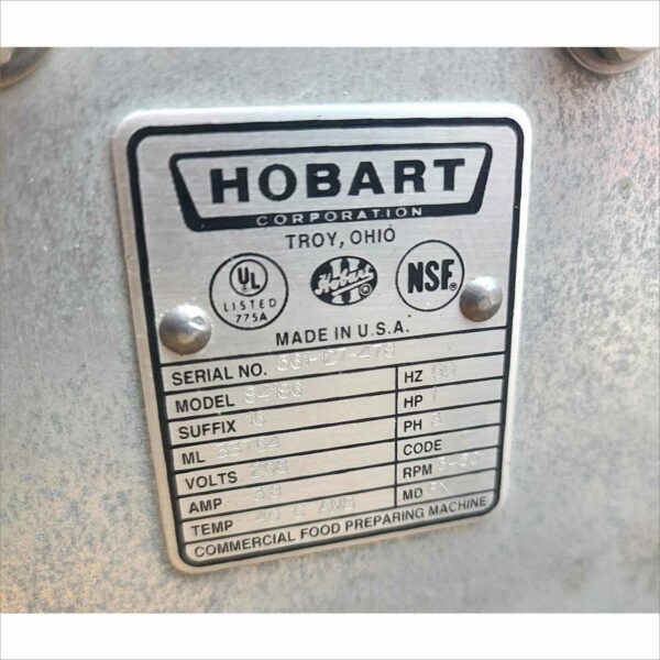 Hobart 84188 Food processor Buffalo chopper 3450RPM 1HP 3.8AMP 208Volt Commercial Food Preparing Machine