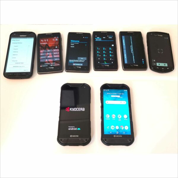 Lot of 8x Phones Kyocera Duraforce Pro 2 E6920, E6810, E6782 Rugged & 4x Motorola xt912 4G LTE