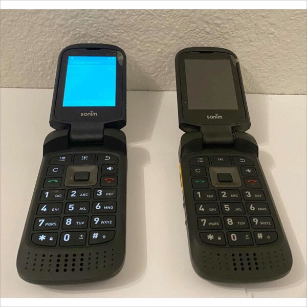 lot of 2x Sonim XP3800 4G LTE 8GB Rugged Waterproof Flip Phone