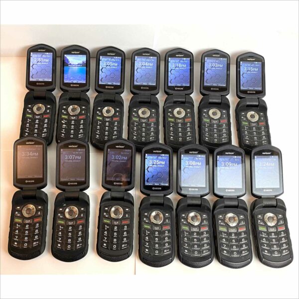 lot of 14 Kyocera DuraXV E4610 Verizon 4G LTE Rugged Waterproof PTT Flip Phone