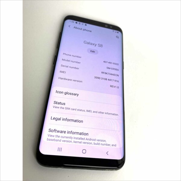 Samsung galaxy S8 (SM-G950U) 4GB RAM / 64GB STORAGE