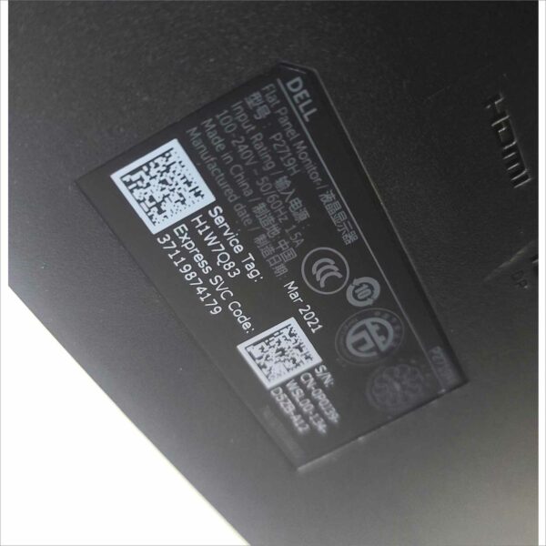 DELL P2719H, 27" LCD Widescreen Monitor , HDMI, DP, VGA, USB 3, Grade B