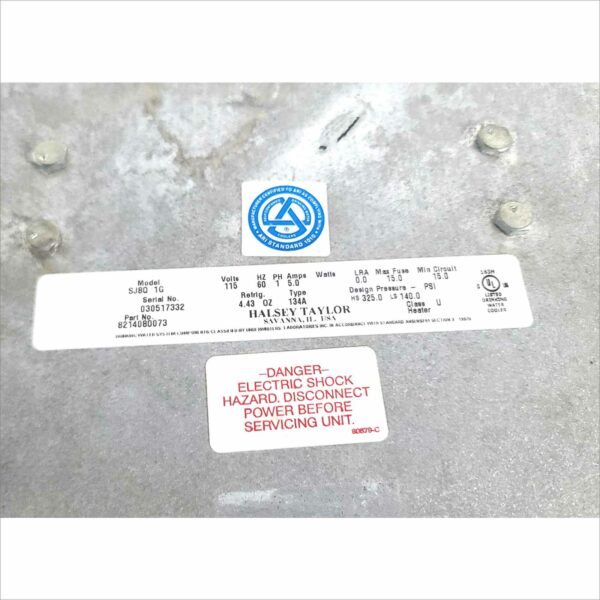 Halsey Taylor SJ8-Q Remote Chiller 115V 60HZ 1PH 5Amp PN 8214080073