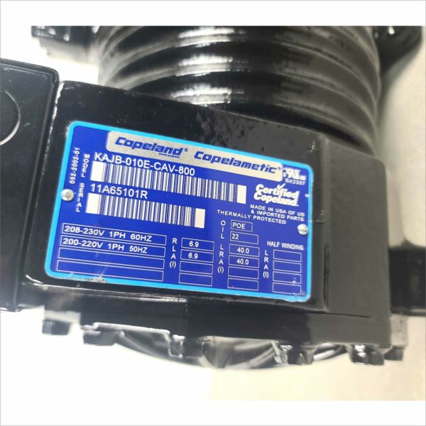 Copeland Copelametic KAJB-010E-CAV-800 1 PH, R404A Compressor, 3820 BTU (230V)