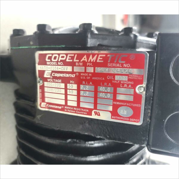 Copeland Copelametic KATB-010A-CAV 208-230V 1PH 60HZ 200-220V 1PH 50HZ Compressor