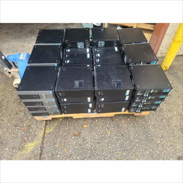 Lot 50x Dell 7010 SFF Desktops w/ E2014H 20" LCD Monitors - Grade B w/ Cables