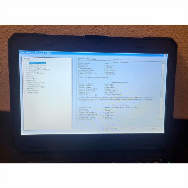 Dell Latitude 14 Rugged 5404 i7 4th Gen 8GB Ram 240GB SSD Win 11