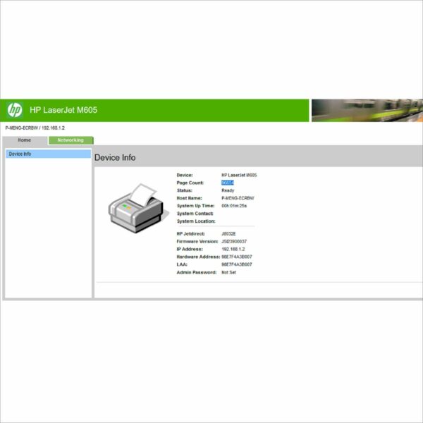 HP LaserJet Enterprise M605 Mono Laser Printer E6B70A 58 PPM - PGC 94k