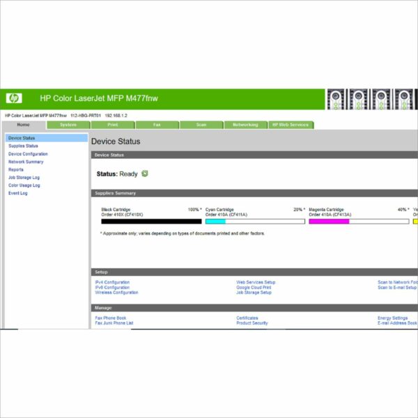 HP Color LaserJet Pro MFP M477fnw 28ppm - PGC 33K