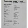 Lexmark MX521ADE Color Laser Multifunction Printer 46PPM - PGC 151K