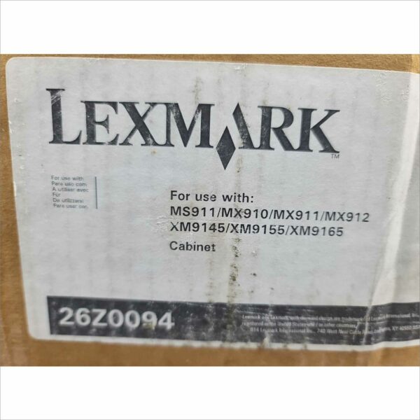 New Lexmark Cabinet with casters Part no. 26Z0094 for Lexmark MS911, MX910, MX911, MX912, XM9145, XM9155, XM9165