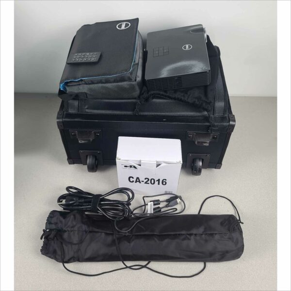 Dell M900HD Projector with DA-LITE Screen, Case, Remote & Speakers - 8H