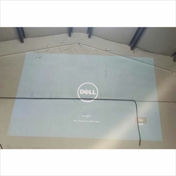 Dell M900HD Projector with DA-LITE Screen, Case, Remote & Speakers - 0H