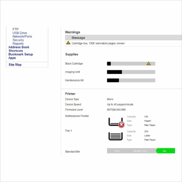 Lexmark MX521ADE Color Laser Multifunction Printer 46PPM - PGC 151K