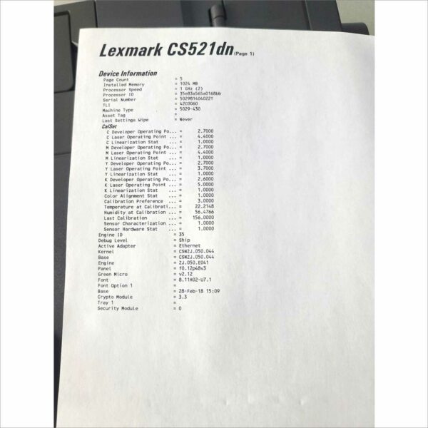 Lexmark CS521DN Color Laser Printer 42C0060