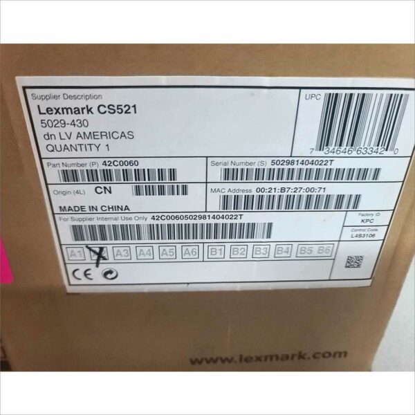 Lexmark CS521DN Color Laser Printer 42C0060