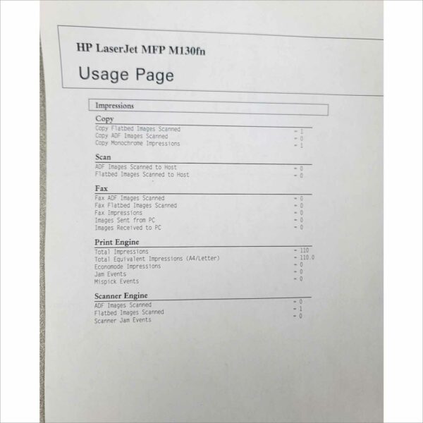 HP LaserJet MFP M130fn Monochrome Laser Printer copy scan fax