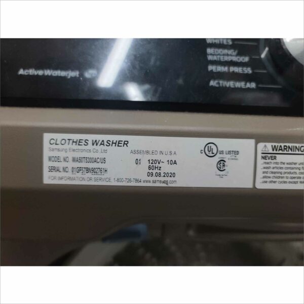 Samsung WA52A5500AC 5.0 cu. ft. Top Load Washer with Active WaterJet in Champagne