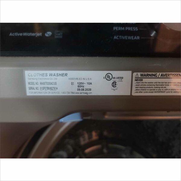 Samsung WA52A5500AC 5.0 cu. ft. Top Load Washer with Active WaterJet in Champagne