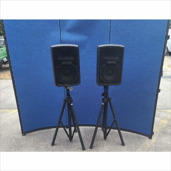 lot of 2x Crate Audio PSM10P 200W Active Powered PA Speakers / Amplifiers