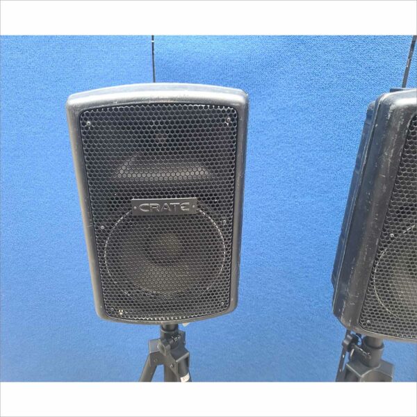 lot of 2x Crate Audio PSM10P 200W Active Powered PA Speakers / Amplifiers