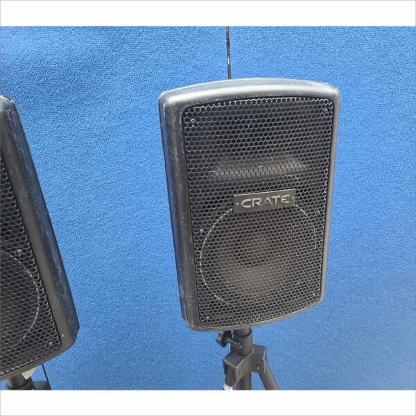 lot of 2x Crate Audio PSM10P 200W Active Powered PA Speakers / Amplifiers