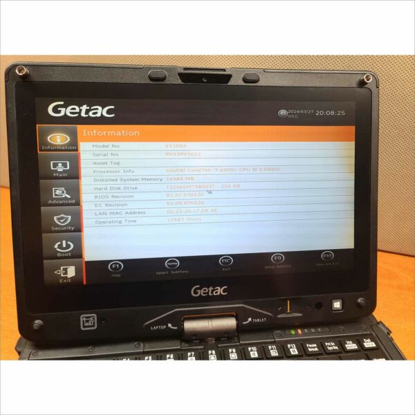 Getac V110G3 Intel i7-6500U 2.5Ghz 16GB Ram 256GB SSD 19587Hours SN#RH139V1022