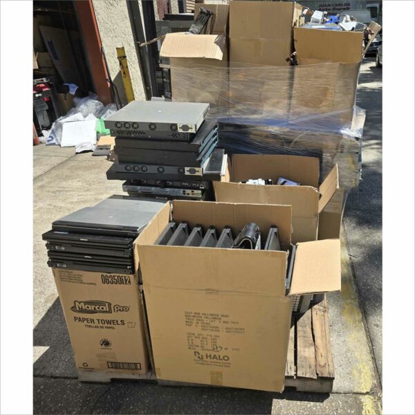 lot 2x pallet of obsolete computing equipment around 40x laptop, monitors, printers, POS