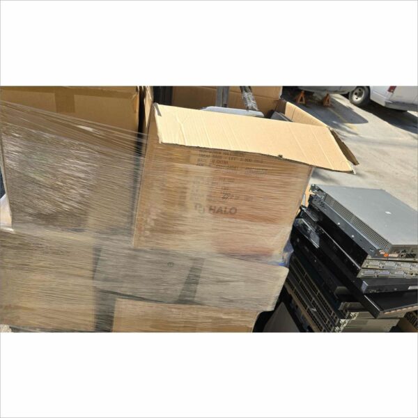 lot 2x pallet of obsolete computing equipment around 40x laptop, monitors, printers, POS