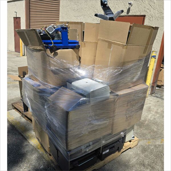 lot 2x pallet of obsolete computing equipment around 40x laptop, monitors, printers, POS