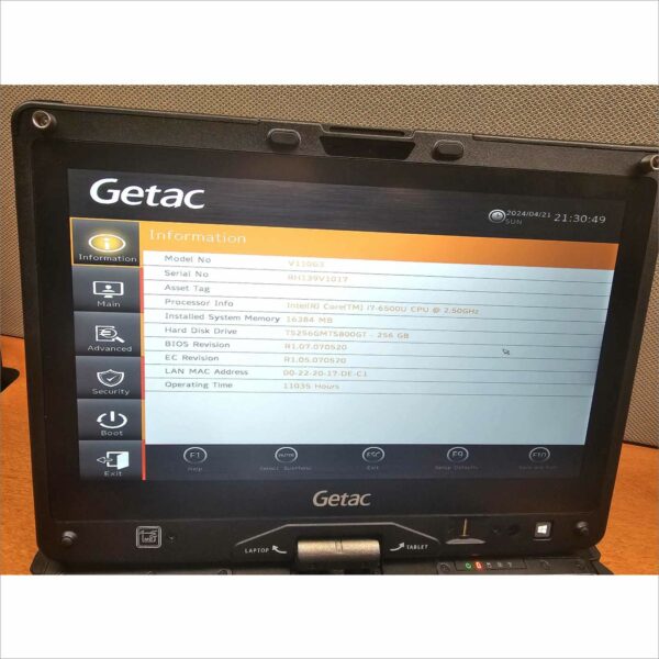 Getac V110G3 Intel i7-6500U 2.5Ghz 16GB Ram 256GB SSD 11035Hours SN#RH139V1017