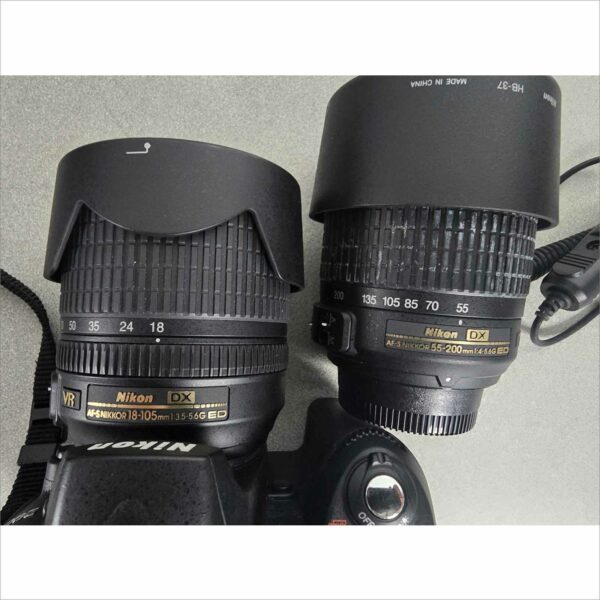 Nikon D90 Digital Camera W/ DX AF-S Nikkor 55-200/18-105mm Zoom Lens SN#3546615