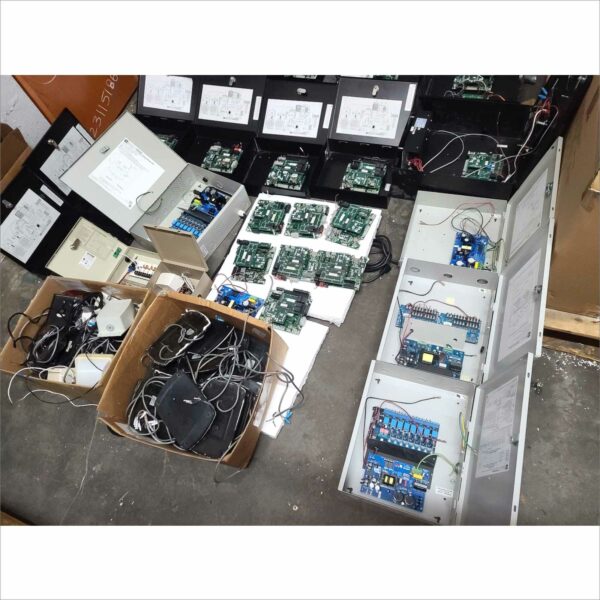 large lot of Keri Systems Access Control Box Satellite Expansion Board with enclosure & readers