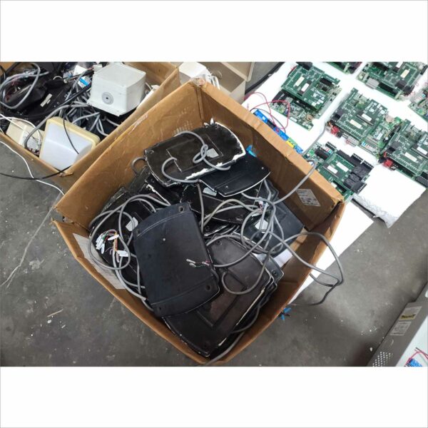 large lot of Keri Systems Access Control Box Satellite Expansion Board with enclosure & readers